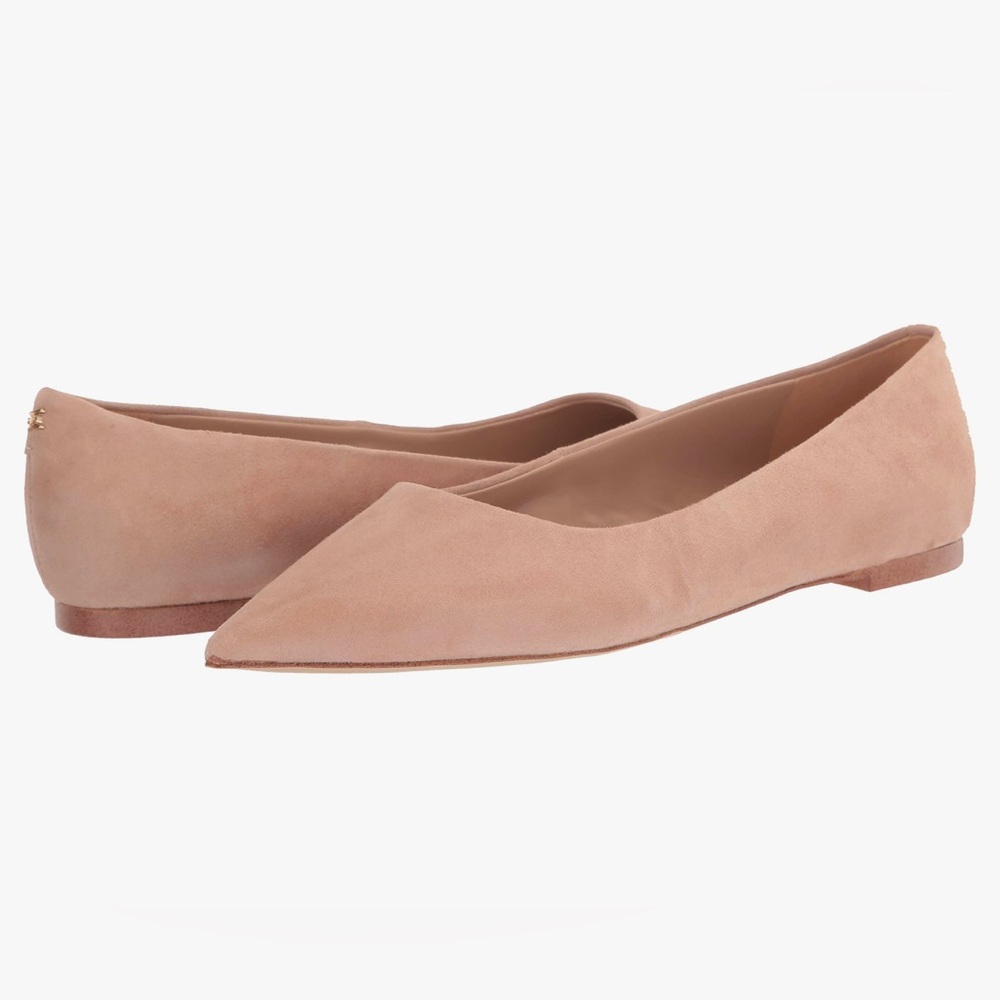 Sam Edelman Wanda Pointed Toe Flats Cappuccino Suede NWOB Size 9